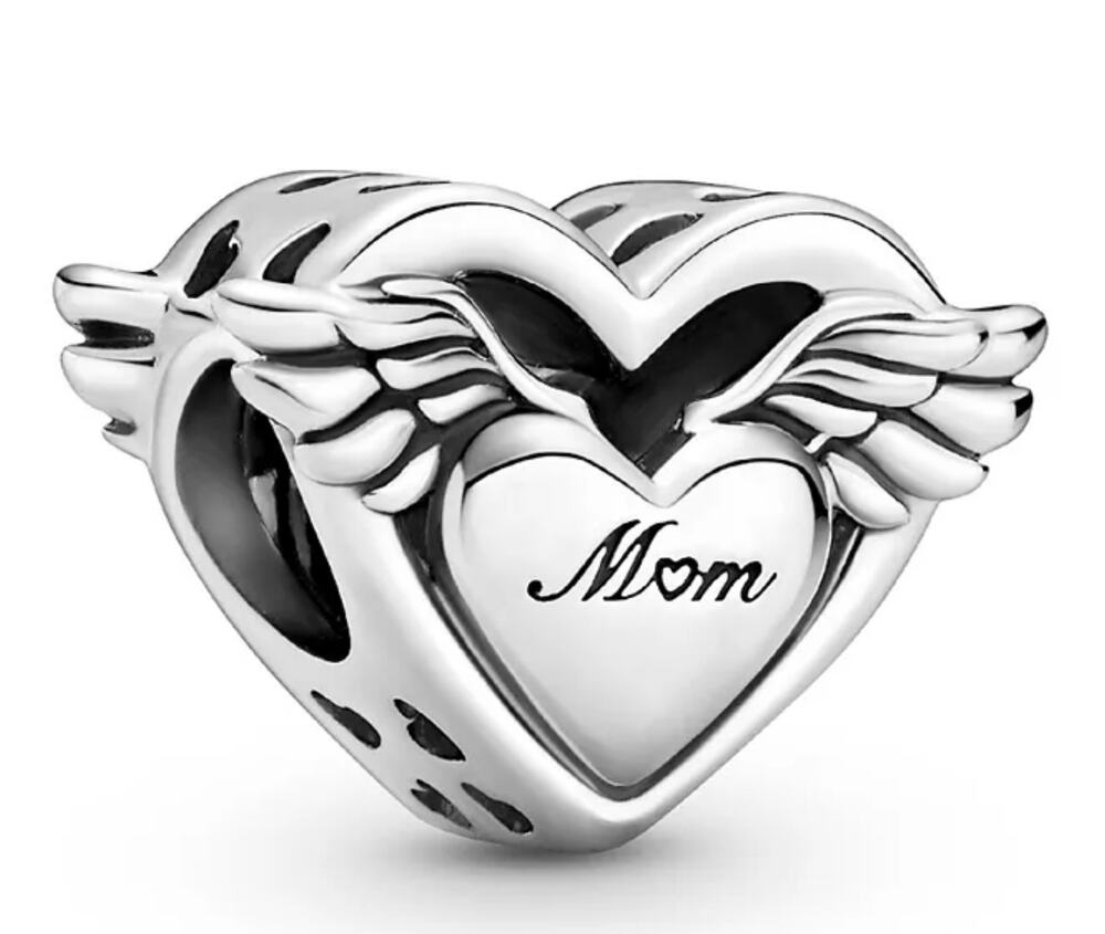 Pandora 925 Sterling Silver Angel Wings Mom Charm New Jewelry